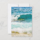 Tropisch strand bruiloft RSVP kaartje (Achterkant)