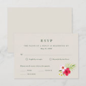 Tropisch strand bruiloft RSVP kaartje (Voorkant / Achterkant)