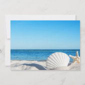 Tropisch strand bruiloft save the date (Achterkant)
