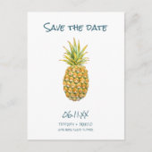 Tropisch strand bruiloft slaat de datum op aankondigingskaart (Voorkant)