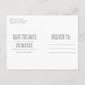 Tropisch strand bruiloft slaat de datum op aankondigingskaart (Achterkant)