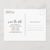 Tropisch strand bruiloft slaat de datum op aankondigingskaart (Achterkant)