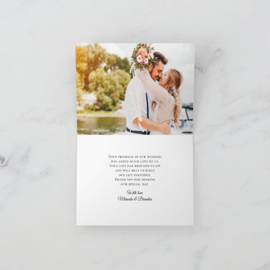 Tropisch strand bruiloft Starfish Bedankkaart (Binnen)