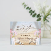 Tropisch strand bruiloft Starfish Bedankt Briefkaart (Staand voorkant)