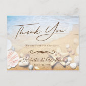 Tropisch strand bruiloft Starfish Bedankt Briefkaart (Voorkant)