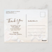 Tropisch strand bruiloft Starfish Bedankt Briefkaart (Achterkant)