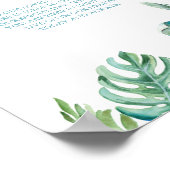 Tropisch strand bruiloft ter nagedachtenis van poster (Hoek)