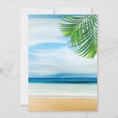 Tropisch strand bruiloft | Uitnodigingen (Achterkant)