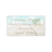 Tropisch strand bruiloft voor lip Balm Tube Label (Voorkant)