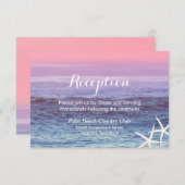 Tropisch strand bruiloft zeester receptie kaart (Voorkant / Achterkant)