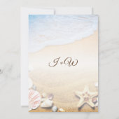 Tropisch strand bruiloft zeesterren verlovingsfees kaart (Achterkant)