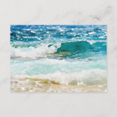 Tropisch strand bruiloftsfeest informatiekaartje (Achterkant)