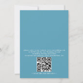 Tropisch strand budget QR-code bruiloft met bloeme Kaart (Achterkant)