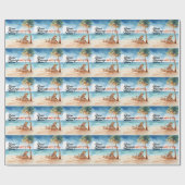 Tropisch strand cadeaupapier (Vlak)