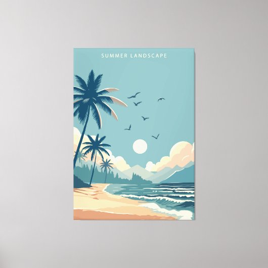 Tropisch strand canvas afdruk (Voorkant)