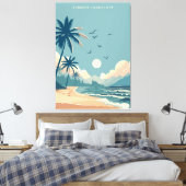 Tropisch strand canvas afdruk (Insitu (Slaapkamer))