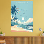 Tropisch strand canvas afdruk (Insitu (Woonkamer))