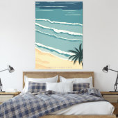 Tropisch strand canvas afdruk (Insitu (Slaapkamer))