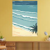 Tropisch strand canvas afdruk (Insitu (Woonkamer))