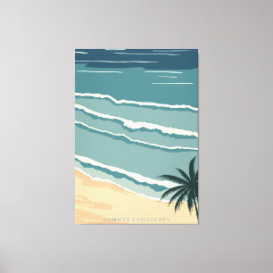 Tropisch strand canvas afdruk
