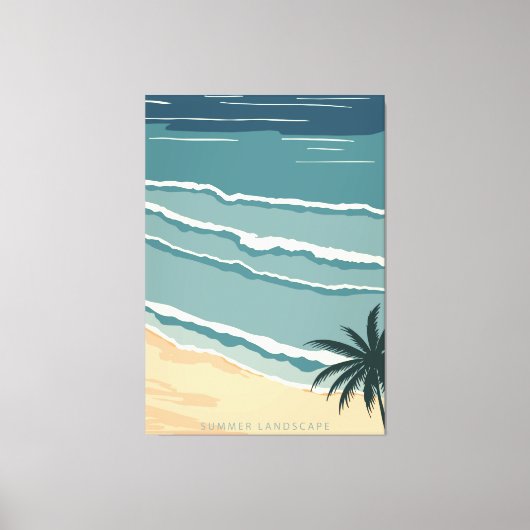 Tropisch strand canvas afdruk (Voorkant)