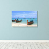Tropisch strand canvas afdruk (Insitu (Houten vloer))