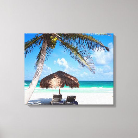 Tropisch strand canvas afdruk (Voorkant)