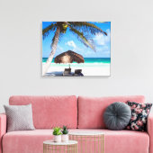 Tropisch strand canvas afdruk (Insitu (Woonkamer))