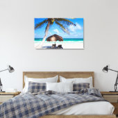 Tropisch strand canvas afdruk (Insitu (Slaapkamer))