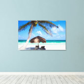 Tropisch strand canvas afdruk (Insitu (Houten vloer))