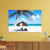 Tropisch strand canvas afdruk (Insitu (Woonkamer))
