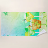 Tropisch strand Cocktails Pool Strandlaken (Voorkant)