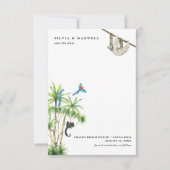 Tropisch strand | Costa Rica Save the Date (Voorkant)