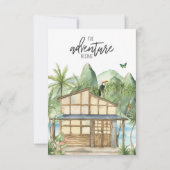 Tropisch strand | Costa Rica Save the Date (Achterkant)