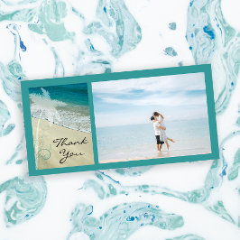 Tropisch strand Dank je Bedankkaart