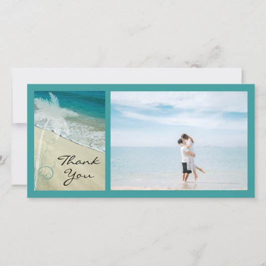 Tropisch strand Dank je Bedankkaart (Voorkant)