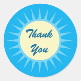 Tropisch strand Dank je wel. Ronde Sticker