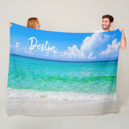 Tropisch strand Destin Florida Turquoise Zee Fleece Deken