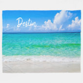 Tropisch strand Destin Florida Turquoise Zee Fleece Deken (Voorkant (Horizontaal))