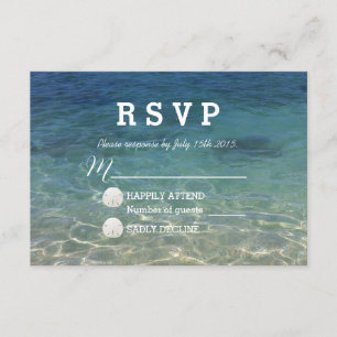 Tropisch strand Destination Summer Wedding RSVP Kaartje