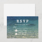 Tropisch strand Destination Summer Wedding RSVP Kaartje (Voorkant / Achterkant)