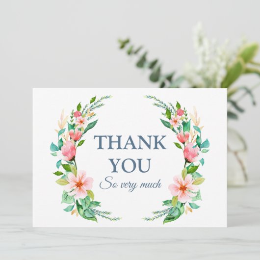 Tropisch strand Destination Wedding Bedankkaart (Staand voorkant)