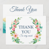 Tropisch strand Destination Wedding Bedankkaart (Voorkant / Achterkant)