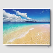 Tropisch strand Destination Wedding Gastenboek (Achterkant)