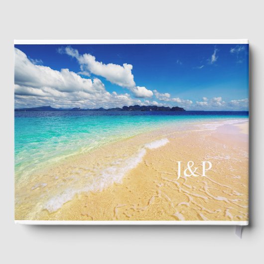 Tropisch strand Destination Wedding Gastenboek (Achterkant)