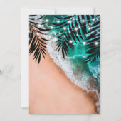 Tropisch strand Destination Wedding Kaart (Achterkant)