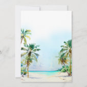 Tropisch strand Destination Wedding Kaart (Achterkant)