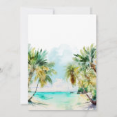 Tropisch strand Destination Wedding Kaart (Achterkant)