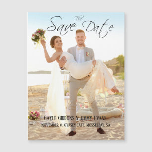 Tropisch strand Destination Wedding Magnetische Uitnodiging