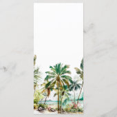 Tropisch strand Destination Wedding Menu (Achterkant)